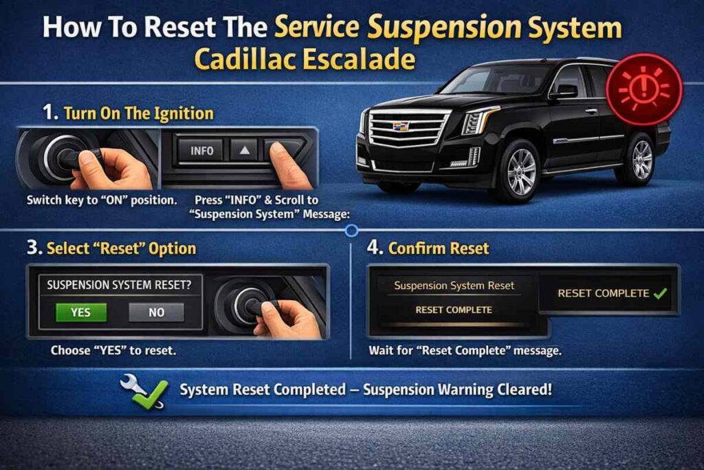 How To Reset The Service Suspension System Cadillac Escalade