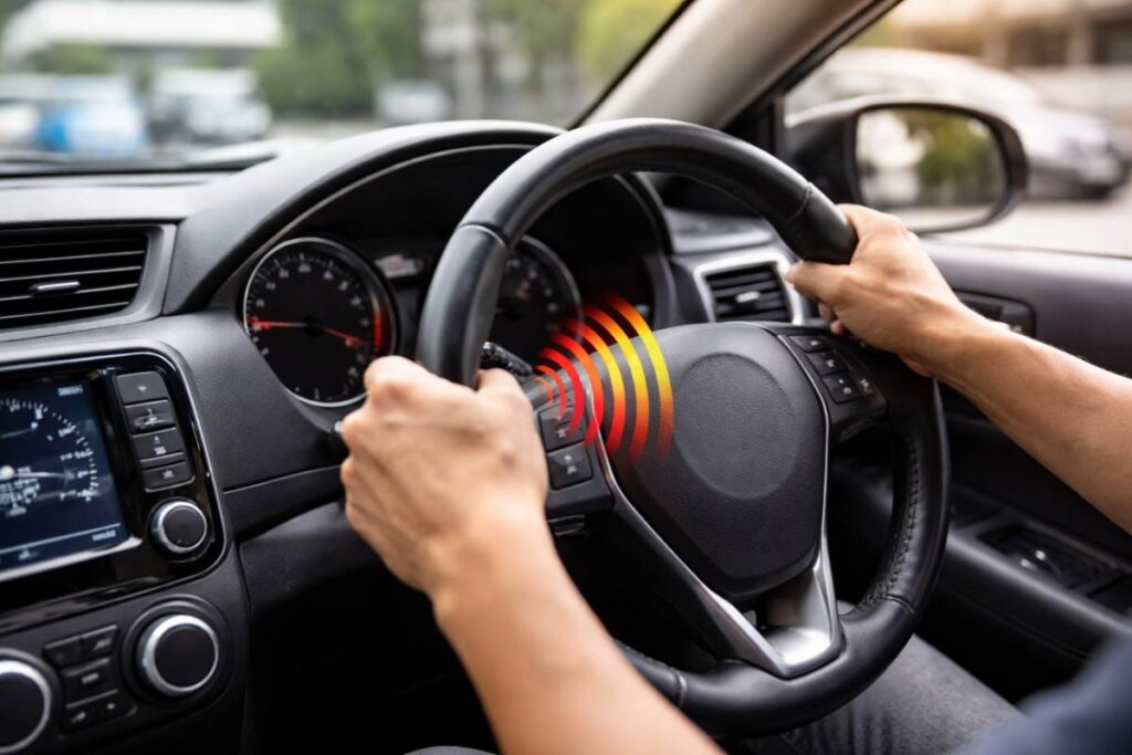 steering wheel squeals when turning